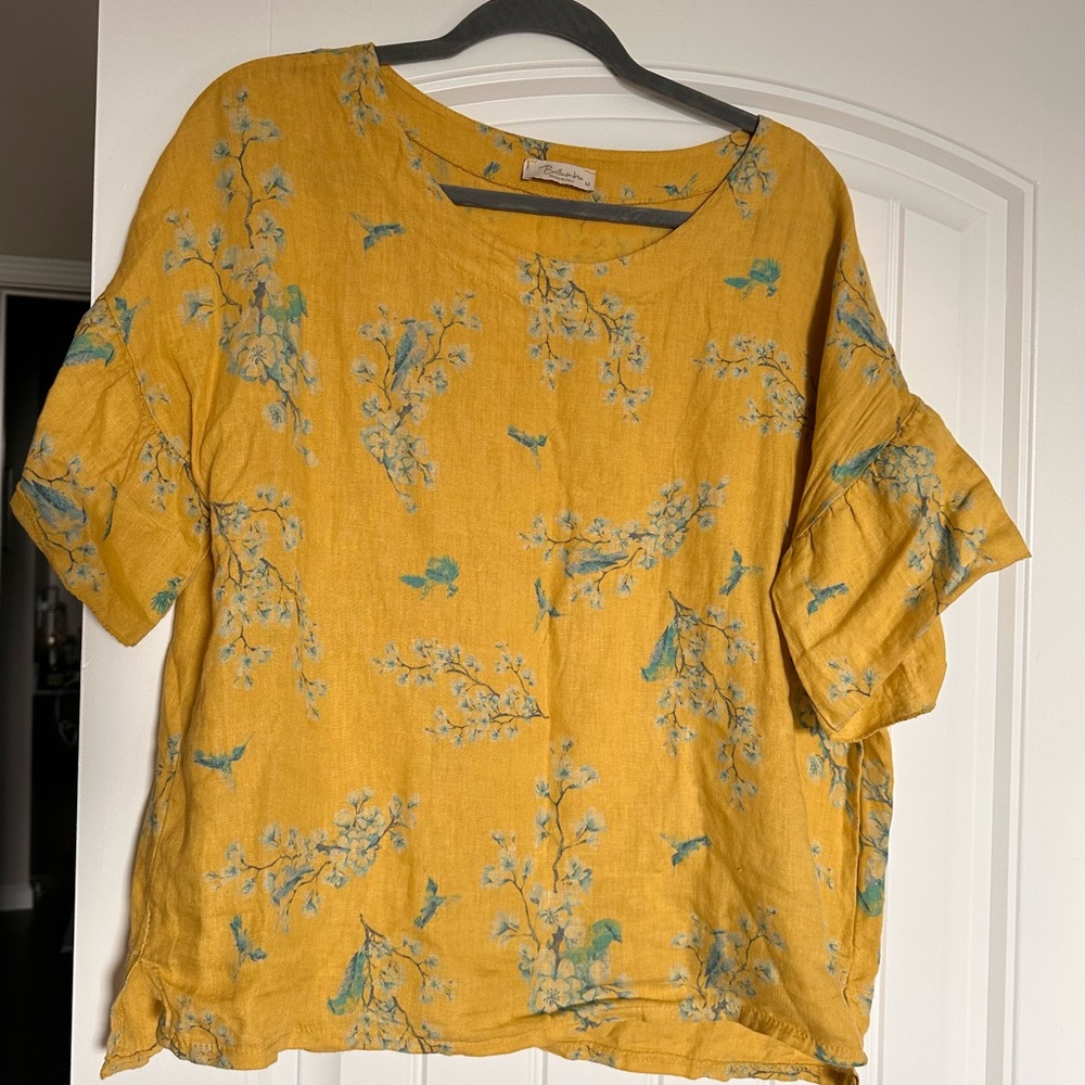 Floral Yellow Top